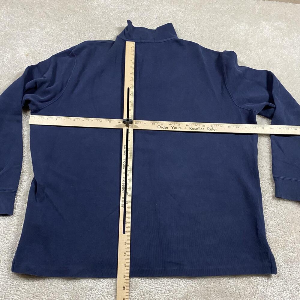 Polo Ralph Lauren Sweater Mens XL Blue 1/4 Zip Mock Neck Cotton Pullover - Picture 4 of 7